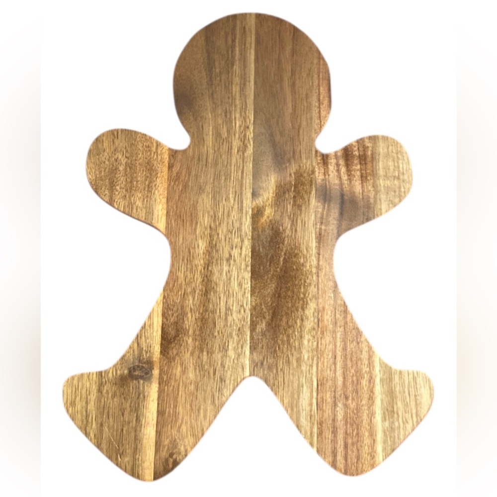 Gingerbread Man Wooden Board with Peppermint Accents - Picture 7 of 7